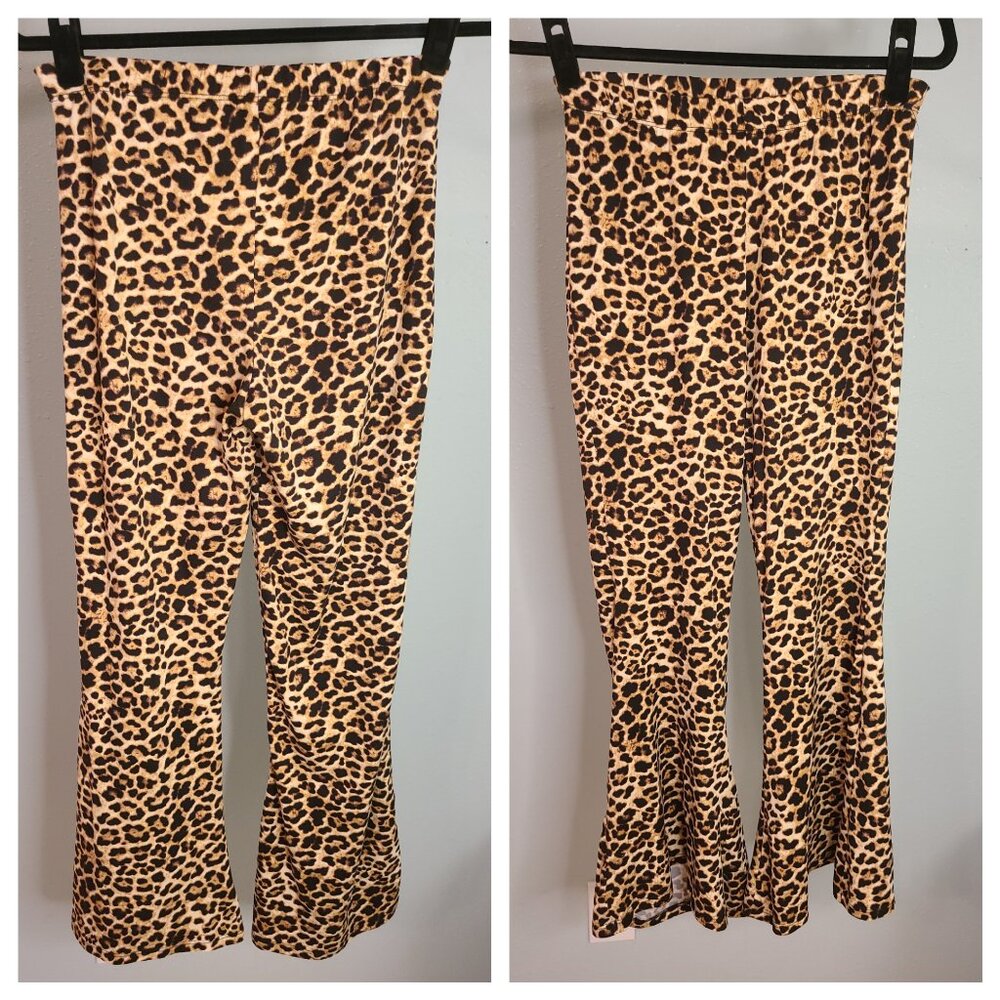 Leopard flare leggings